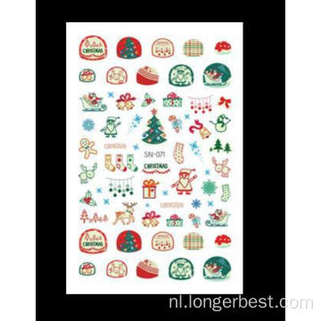 Aangepaste 3D Nail Art Sticker Christmas Design